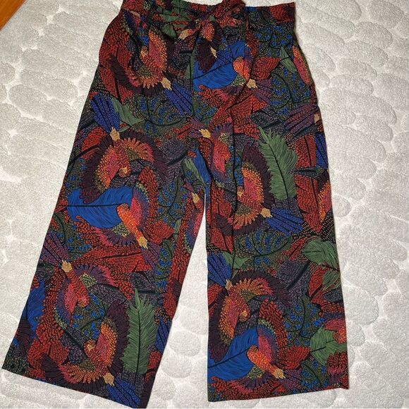 ELIANE ROSE palazzo pants 🖤 cropped 🖤 pockets 🖤 excellent condition 🖤 large - Picture 1 of 8